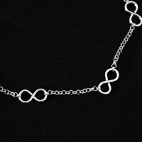 Tornozeleira de Prata 925 Infinito 25cm Tornozeleira de Prata 925 Infinito 25cm