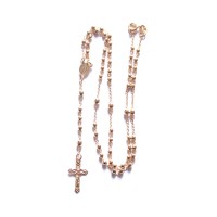 Choker Necklace Rosary Semi Jewelry Gold Plated 45cm