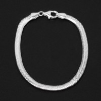 Pulseira de Prata 925 Rabo de Rato 4 mm Pulseira de Prata 925 Rabo de Rato 4 mm