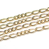 Chain Gold Plated Grumet 3x3 50cm / 5.0mm