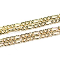 Chain Gold Plated Grumet 3x1 60cm / 3.0mm