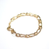 Semi Bracelet Jewelry Gold Plated 20cm / 7.0mm