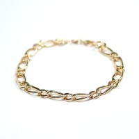 Semi Bracelet Jewelry Gold Plated 22cm / 7.0mm