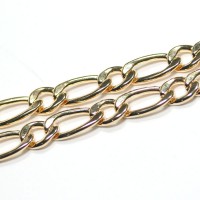 PulseiraSemiJiaFolheadoaOuro22cm/7.0mm