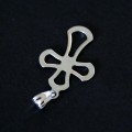 Steel Cross Pendant with Gold