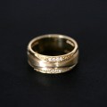 AnatomicalAllianceGold18k750Width7.3mmThickness1.5mmwith24Diamonds1Point