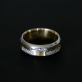 AlianaAnatmicadeOuro18k750Largura6.8mmEspessura1.5mmcom15Diamantesde1Ponto
