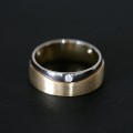 AlianaAnatmicadeOuro18k750eOuroBranco18k0750Largura6.9mmEspessura1.5mmcom3Diamantesde2Pontos