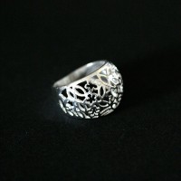 925 anillo de plata hueca