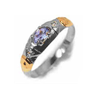 Graduation Ring all in Palladium Silver and Symbols 18k Gold 0750