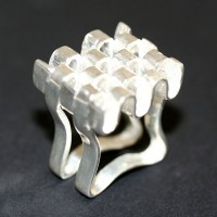 Ring Silver 925 Square Adjustable