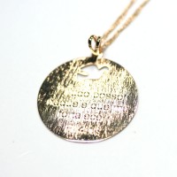 Semi Choker Jewelry Plated Gold Prayer Protection 42cm