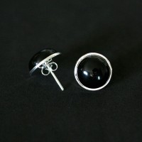 Plata 925 pendiente Onyx cabochon