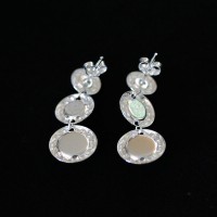 Pendiente de plata de 925 Smooth Perla Cabochon