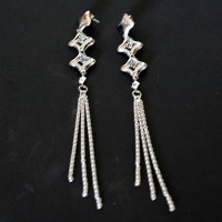 Steel Earrings with Zirconia