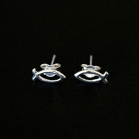 Pendientes de plata 925 de peces de Nueva