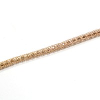 Semi joyas de oro plateado brazalete de 18 cm / 3.0 mm