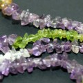 ColarPedraPreciosaVariadoAmetista,Citrino,Peridoto,Rodolita,QuartzoRosa90cm