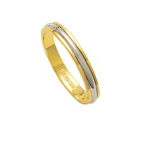 Alianza de oro y oro blanco 18k 750 Ancho 3.20 mm Altura 1.50mm