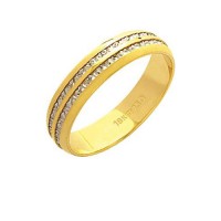 AlianadeOuro18k750com2FiletesemOuroBrancoLargura4.60mmAltura1.10mm