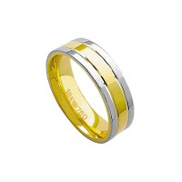 AlianaAnatmicadeOuroeOuroBranco18k750Largura8.60mmAltura1.50mm