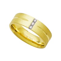 Alliance Anatomic 18k Gold 750 with 3 Brilliant Points of 3.50 Width 6.50mm Height 1.70mm