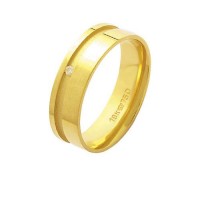 AlianaAnatmicadeOuro18k750com1Brilhantede2.25PontosLargura6.00mmAltura1.30mm