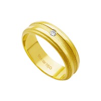 Alliance 18k Gold 750 with 1 Brilliant 3.50 Points Width 6.00mm Height 1.50mm