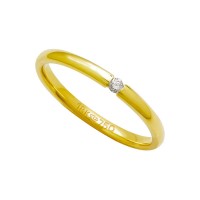 Alliance Anatomic 18k Gold 750 with 1 Brilliant 3.50 Points Width 2.00mm Height 1.50mm