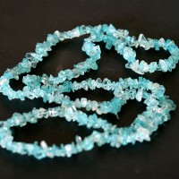 Crystal Gem Necklace Turquoise 80cm