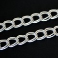 Chain / Necklace Silver Double Link 60 cm / link 0.9cm