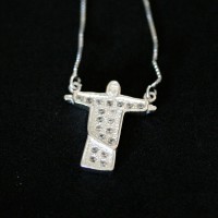 Choker 925 Christ the Redeemer with Zirconia Stones 50cm