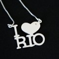 Gargantilha de Prata 925 I Love Rio
