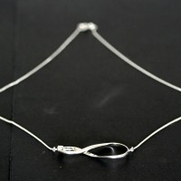 Necklace 925 Silver Pendant with Infinity 40cm