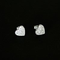 925 corazn de plata con zirconia