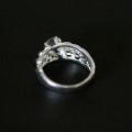 925 Silver Ring with Zirconia DNA