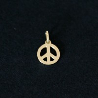 Pingente de Ouro 18k Peace Giallo