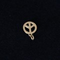 Pingente de Ouro 18k Peace Giallo