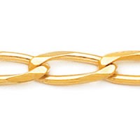 18k Gold Bracelet Long Groumet 22cm