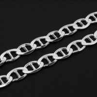 Necklace Silver links 60 cm 9mm