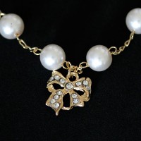 Joyera Pulsera Semi chapado en oro Romantica empate apasionada con piedras zirconia 18cm