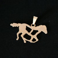Semi Pendant Jewelry Gold Plated Horse