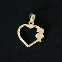 Semi Pendant Jewelry Plated Gold Girl Love Mama