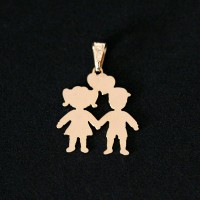 PingenteSemiJiaFolheadoaOuroSiblings