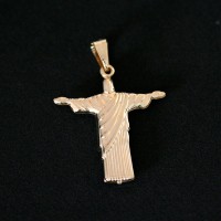 PingenteSemiJiaFolheadoaOuroCristoRedentor