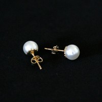 Semi Earring Jewelry Gold Plated Pearl Helena