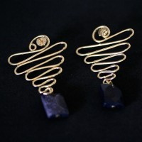 Earring Gold Plated Jewelry Semi Katherine Stone