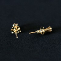 Brinco Semi Jia Folheado a Ouro Slim