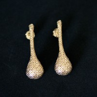 Semi Jewelry Earring Plated Gold Medium Miss