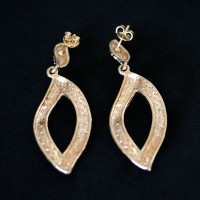 Earring Gold Plated Jewelry Semi Large Gilbert